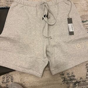 Essentials Light Oatmeal Relaxed Shorts
